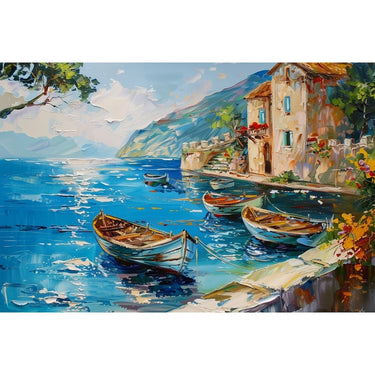 Mediterranean Seaside Acrylic Canvas